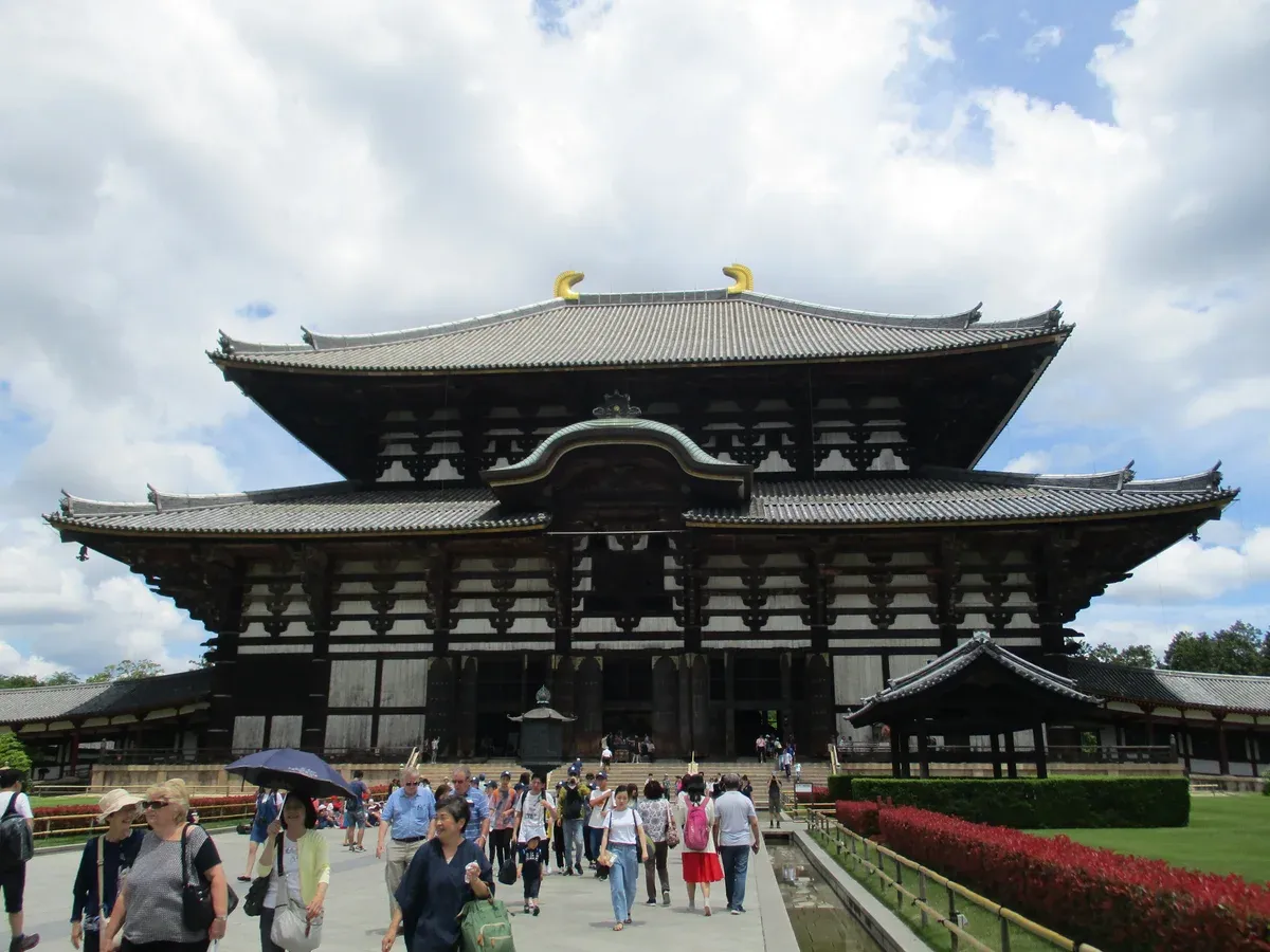 Todai-ji Daibutsuden Great Buddha Hall in Nara on a Nara and Uji matcha day tour from Kyoto