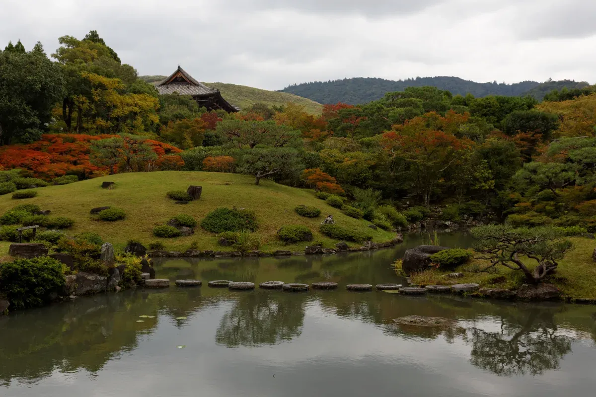 Pond at Isuien garden in Nara on a private Nara day trip from Kyoto with a licensed guide