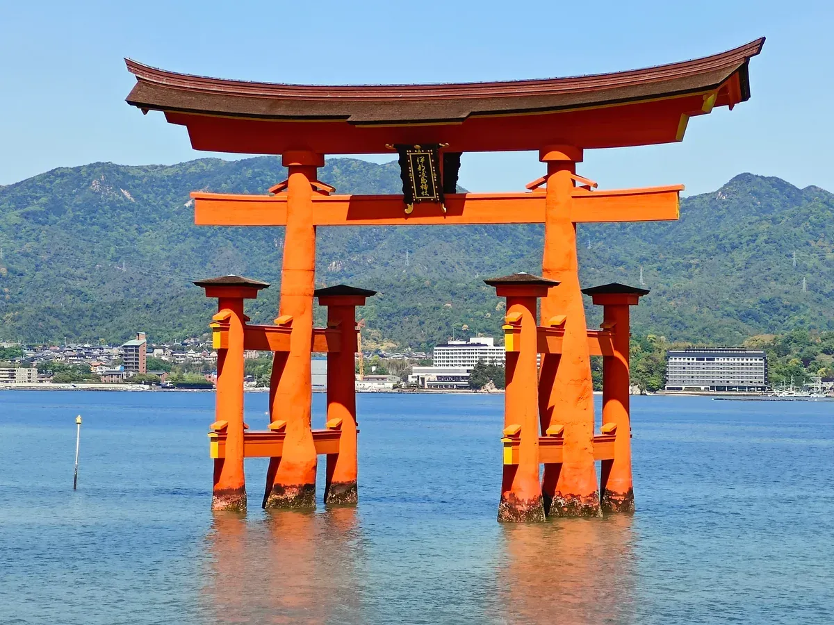 Itsukushima torii gate on Miyajima, a top day trip from Kyoto