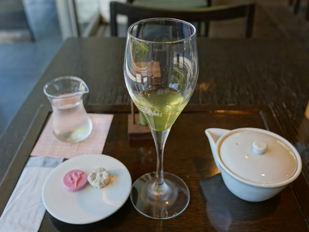 Gyokuro green tea and sweets on a Nara and Uji matcha day tour from Kyoto